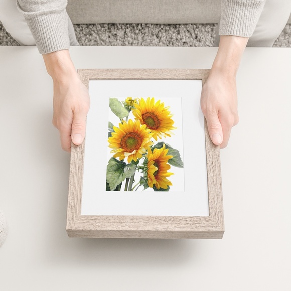 Watercolor Sunflowers Wall Art Print, Unframed - Bright Floral Charm - Picture 6 of 7